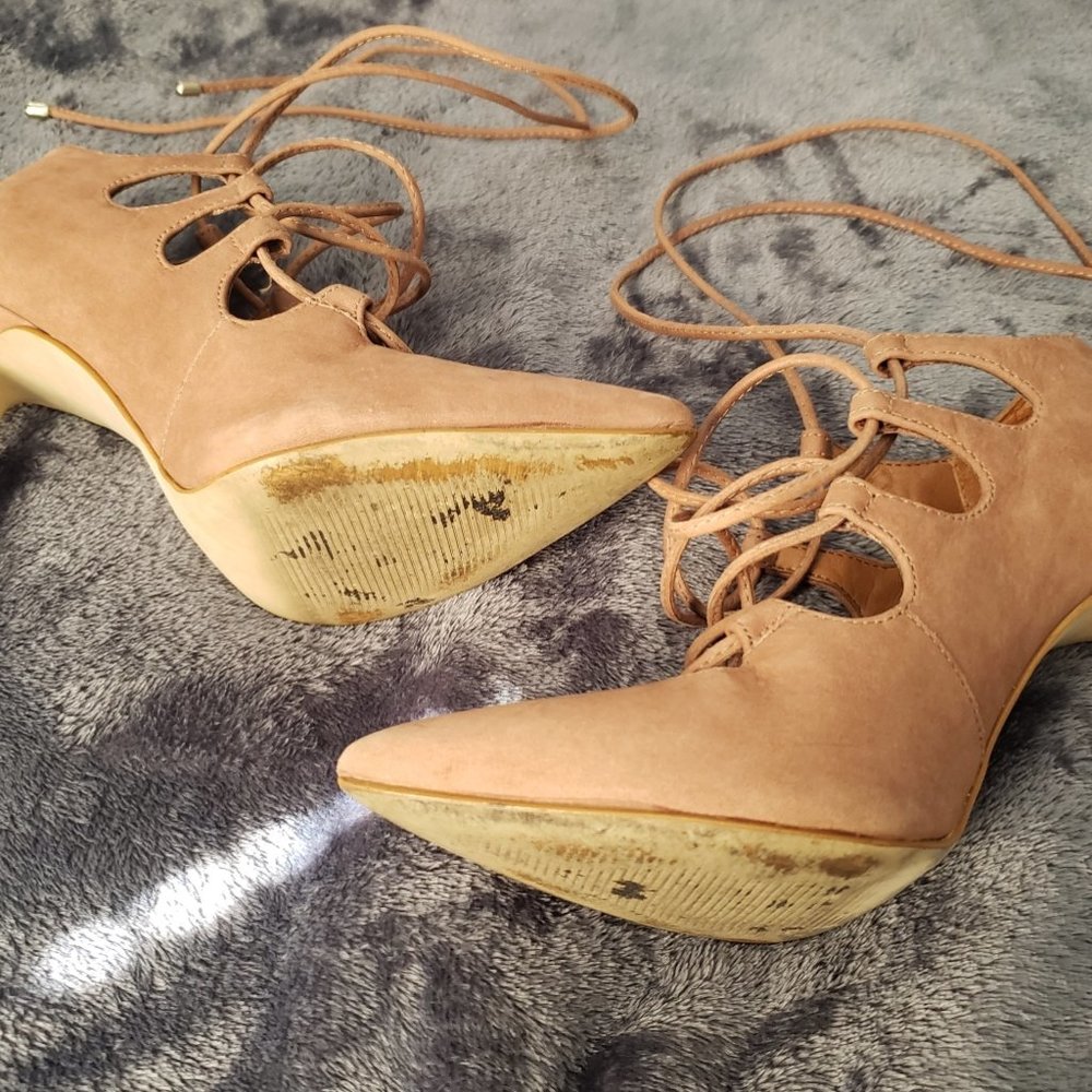 Steve Madden nude color strap heels sz 5.5 - Picture 6 of 6